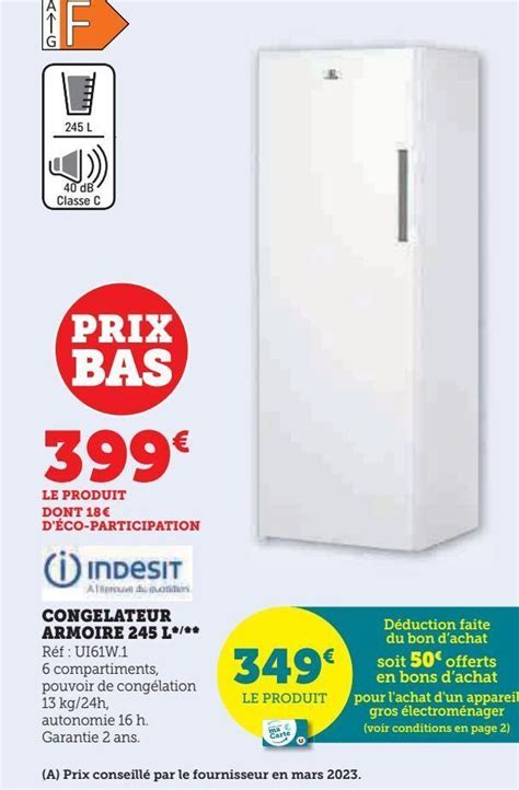 Promo Cong Lateur Armoire L Chez Super U