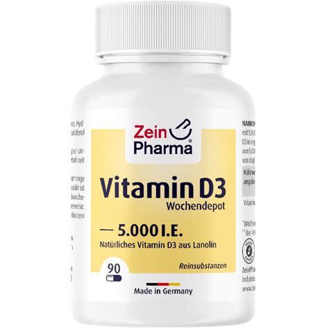 ZeinPharma Vitamin D3 Kapseln 5000 I E 90 St Shop Apotheke