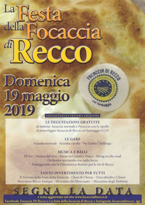 Festa Della Focaccia Di Recco A Recco Ge Liguria Eventi E