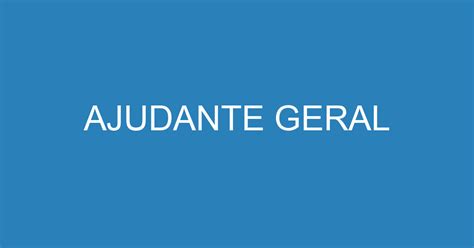 Ajudante Geral S O Jos Dos Campos Sp Emprega S O Jos Vagas De