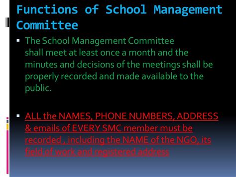 School Management Committee Smc By Cacr