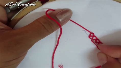 Hand Embroidery For Beginners Feathered Chain Stitch YouTube