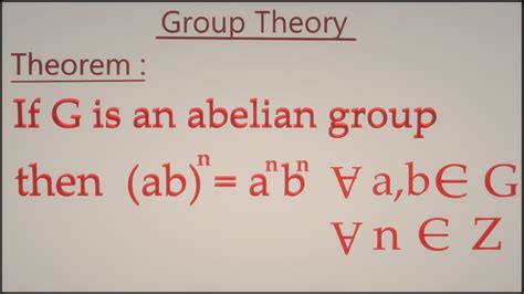 Group Theory Lecture Theorem Based On Abelian Group Theorem Theta