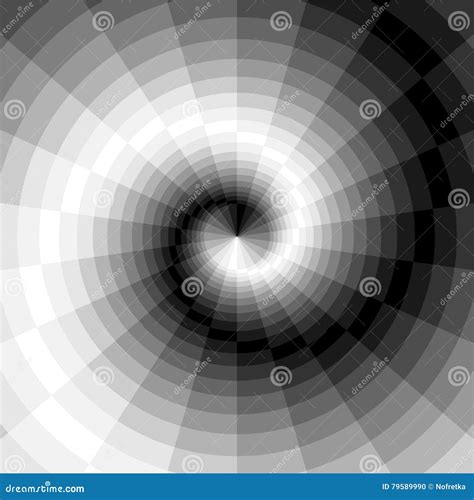 Monochrome Spirals Of The Rectangles Radial Expanding From The Center