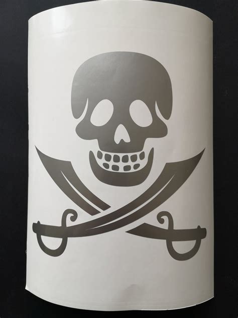 Pirate Skull Vinyl Decal Sticker Ship Captain Decal Truck Etsy