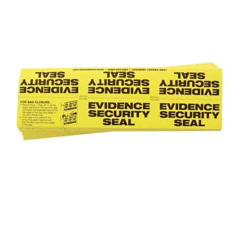 Jumbo Evidence Seals Yellow Crime Scene Forensic Supply Store