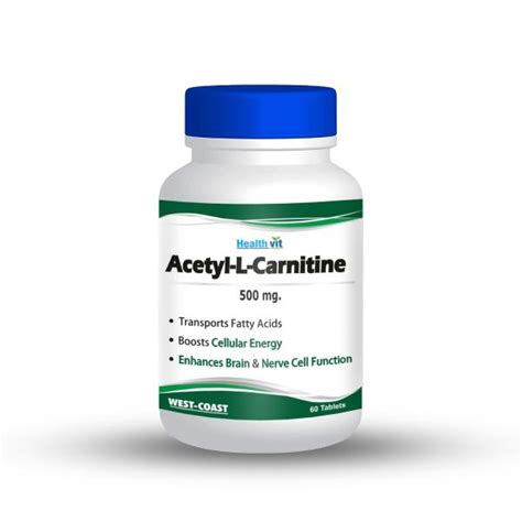 Healthvit Acetyl L Carnitine Alcar 500mg Supplement 60 Capsules JioMart