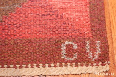 Vintage Flat Woven Scandinavian Swedish Kilim Rug 48897 Nazmiyal