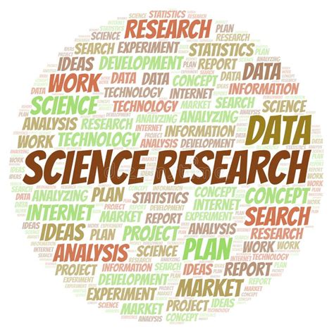 Science Research Word Cloud Stock Illustration Illustration Of