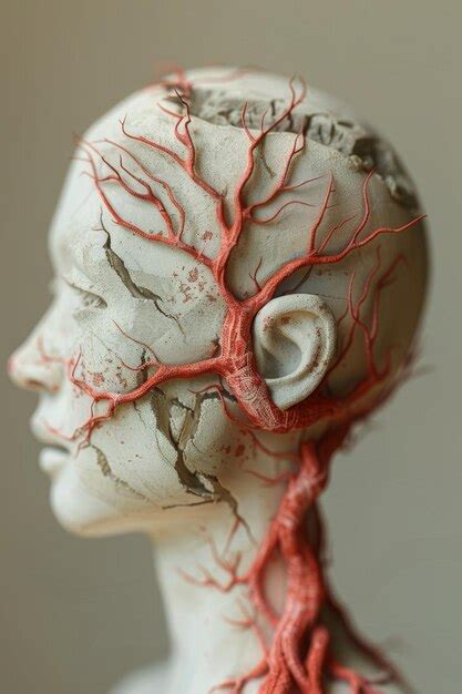 premium photo  model   blood supply   human head