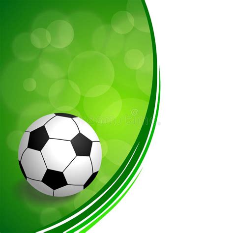 Background Abstract Green Football Soccer Ball Frame Illustration Stock