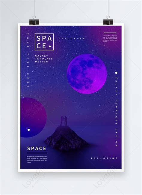 Blue creative universe galaxy poster template image_picture free ...