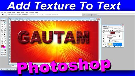 How To Add Texture To Text In Photoshop YouTube