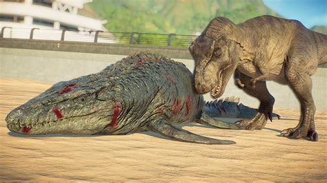 Mosasaurus Vs T-rex Who Would Win