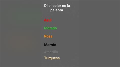 Di El Color No La Palabra 😄 Youtube