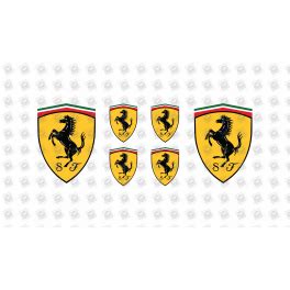 Stickers Decals Wheel Centre Gel Badges Ferrari