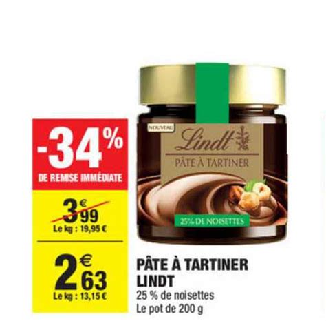 Promo P Te Tartiner Lindt Remise Imm Diate Chez Carrefour Market