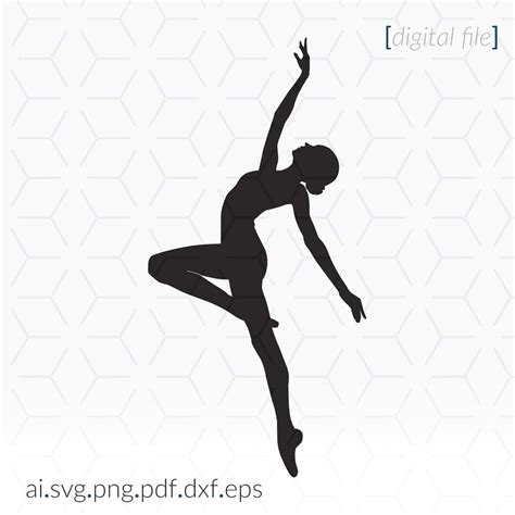 dancer silhouette svg file  printing cricut  cutting machines etsy