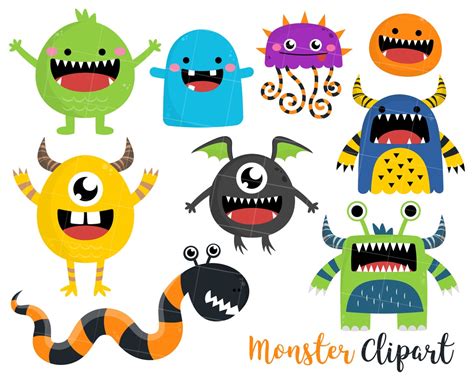 S E Monster Clipart Monster Clipart Monster Clipart Halloween