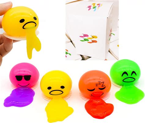 Vomiting Egg Stress Ball Round Vomiting And Sucking Lazy Egg Yolk The Puking Stress Ball Include