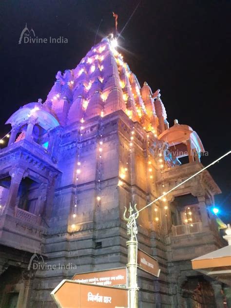 Mahakaleshwar Temple Mahakaleshwar Temple Top Of View At Night The