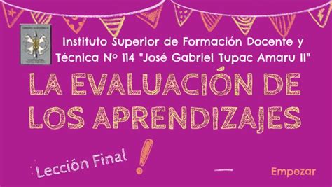 Evaluación De Los Aprendizájes