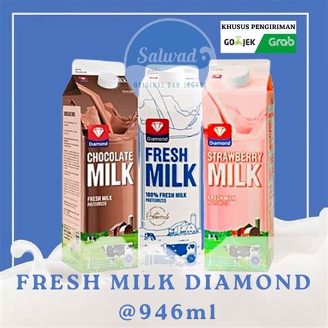 Jual Fresh Milk Diamond Susu Segar Pasteurisasi 946ml Shopee