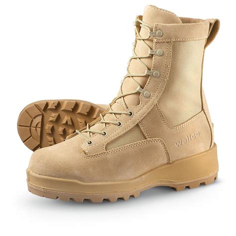 Mens Wellco® V Trax Hot Weather Boots Tan 205762 Combat And Tactical Boots At Sportsmans Guide