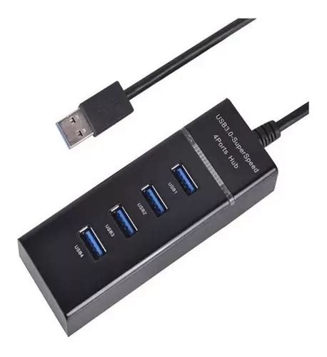 Hub 4 Puertos Multi Usb 3 0 Luz Led Adaptador 03 Tl062 Cuotas Sin