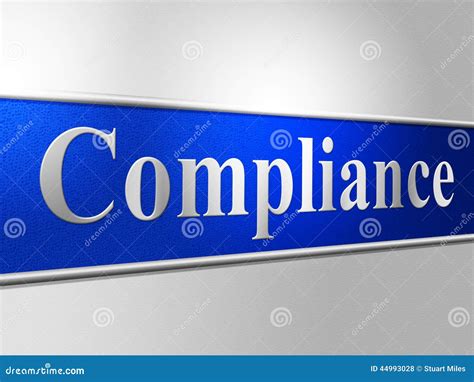 Agreement Compliance Shows Conformity Regulations And Comply Stock Illustration Illustration