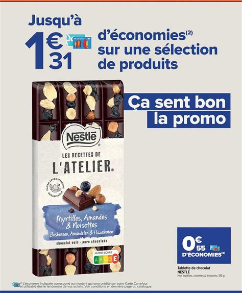 Promo Tablette De Chocolat Nestlé Chez Carrefour Express Icataloguefr