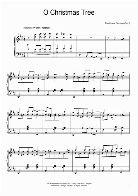 O Christmas Tree Piano Sheet Music | OnlinePianist