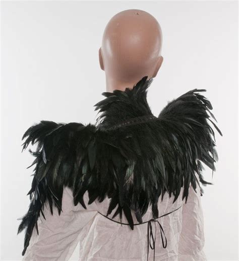 Feather Capelet With High Collar Feather Shoulder Wrap Shrug Etsy