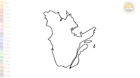 Dessiner Une Carte Du Québec Facile Outline Art How To Draw Quebec