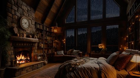 Cozy Rain With Fireplace Relaxing Rain Sounds For Instant Relaxation