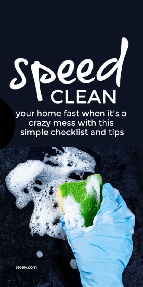 Speed Cleaning Checklist And Tips