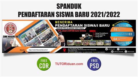 Desain Banner Spanduk Pendaftaran Ppdb 2021 Dengan Coreldraw