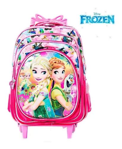 Mochila Infantil Escolar D Frozen Elsa E Anna Rodinhas