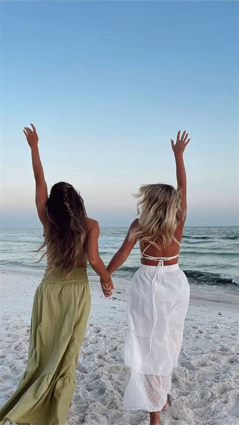 Beach Girls Summer Dresses Bestie Pose Ideas Coconut Girls Beach