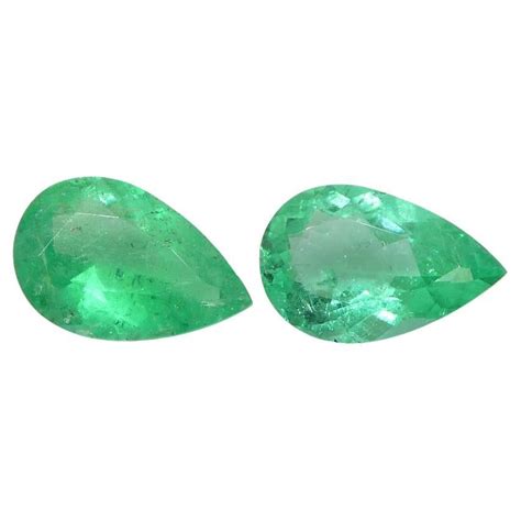 Ct Pear Shape Green Emerald From Zambia For Sale At Stdibs