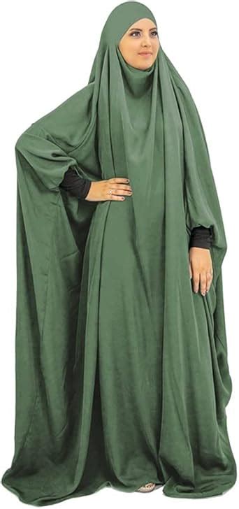 Arab Womens Full Cover Overhead Abaya Muslim Prayer Burqa Hijab Dubai Islamic Robe Dress Scarf