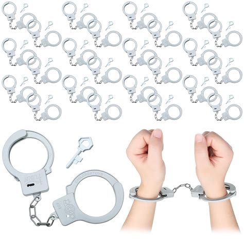 Junkin Halloween Plastic Handcuffs Toy With Safety Release