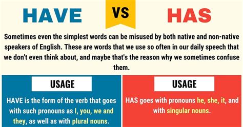 Has Vs Have Tips For Correct Usage Esl