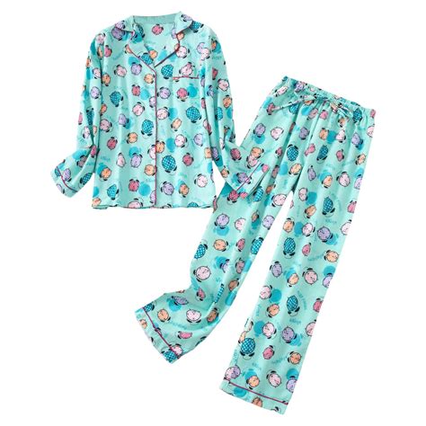 Ehqjnj Plus Size Sexy Pajamas Women Pajamas Set Long Sleeve Shirt Pants Sleepwear Button Down