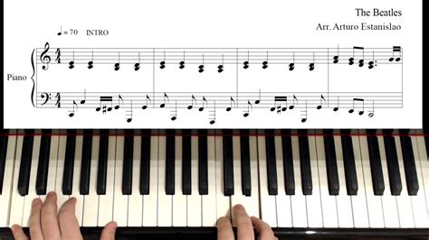 Let It Be The Beatles Piano Cover Partitura Gratis Free Sheet Music Youtube