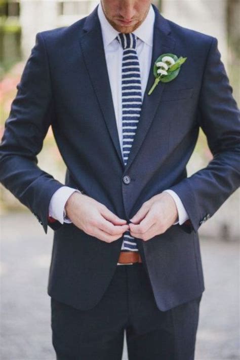 46 Trendy Navy Suits For Grooms Weddingomania