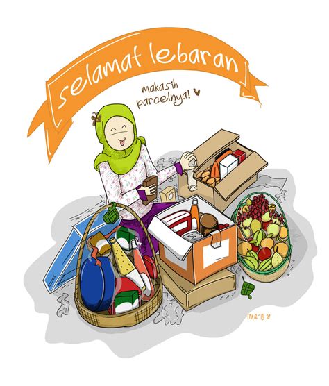 Gambar Kartun Lucu: Kartu Ucapan Selamat Idul Fitri Lebaran