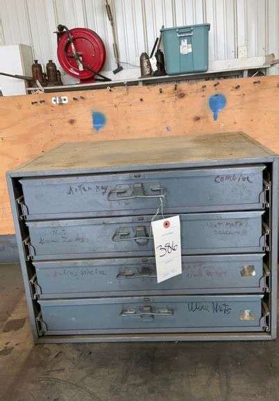 Four-Drawer Metal Organizer with Contents - Hamilton-Maring Auction Group