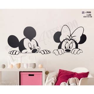 Adesivo Parede Sala Quarto Infantil Mickey E Minie Espiando Shopee Brasil