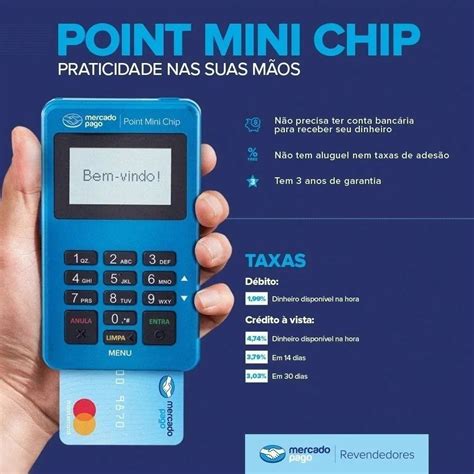 Maquininha De Cart O Point Mini D Chip Cr Dito D Bito Mjs Smart